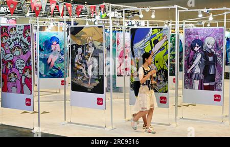 SHANGHAI, CHINA - 13. Juli 2023 - Anime-Fans besuchen CCG EXPO 2023 in Shanghai, China, 13. Juli 2023. Die 18. China International Animation und Spiele E Stockfoto