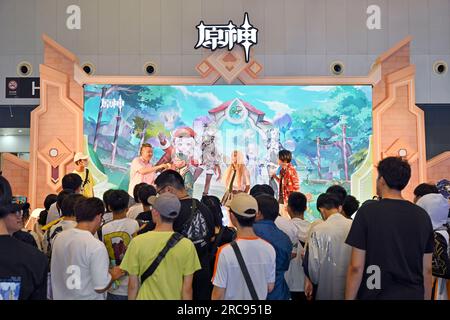 SHANGHAI, CHINA - 13. Juli 2023 - Anime-Fans besuchen CCG EXPO 2023 in Shanghai, China, 13. Juli 2023. Die 18. China International Animation und Spiele E Stockfoto