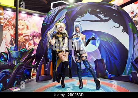 SHANGHAI, CHINA - 13. Juli 2023 - Anime-Fans besuchen CCG EXPO 2023 in Shanghai, China, 13. Juli 2023. Die 18. China International Animation und Spiele E Stockfoto