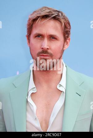 London, Großbritannien. 12. Juli 2023. Ryan Gosling besucht die „Barbie“-Premiere auf dem Cineworld Leicester Square in London. Kredit: SOPA Images Limited/Alamy Live News Stockfoto
