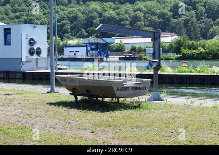 River Lock Grevenmacher Stockfoto