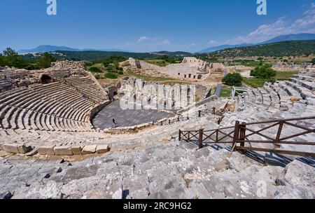 Theater, Ueberreste der antiken lykischen Stadt Patara, Theater Tuerkei, Überreste der antiken lykischen Stadt Patara, Türkei Stockfoto