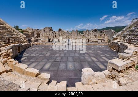 Theater, Ueberreste der antiken lykischen Stadt Patara, Theater Tuerkei, Überreste der antiken lykischen Stadt Patara, Türkei Stockfoto