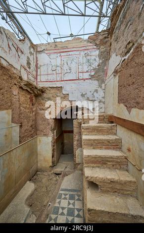Innenaufnahme der Hanghaeuser von Ephesus Ausgrabungsstätte, Selcuk, Tuerkei |Innere Terrassenhäuser von Ephesus, Ausgrabungsstätte Ephesus, Selc Stockfoto