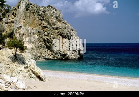 Griechenland, Karpathos, Nordosten, Strand Kyra Panagia Stockfoto