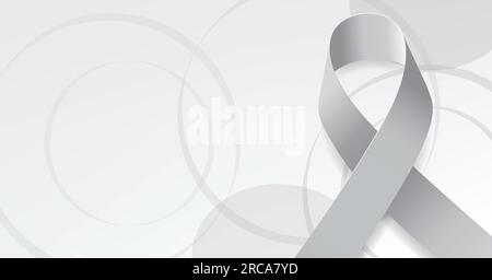 Das Konzept des amerikanischen Diabetes Awareness Month. Bannervorlage mit grauem Band und Text. Vektordarstellung Stock Vektor