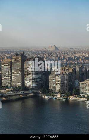 Pyramiden von Gizeh und Kairo Stockfoto