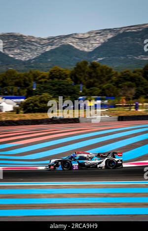 Le Castellet, Frankreich. 13. Juli 2023. 31 WOLFF Jacques (Fra), DOQUIN Antoine (Fra), MICHAL Fabien (Fra), Racing Spirit of Lemans, Ligier JS P320 - Nissan, Action während der 2. Runde des Michelin Le Mans Cup 2023 auf der Rennstrecke Paul Ricard vom 14. Bis 16. Juli 2023 in Le Castellet, Frankreich – Photo Paulo Maria/DPPI Credit: DPPI Media/Alamy Live News Stockfoto