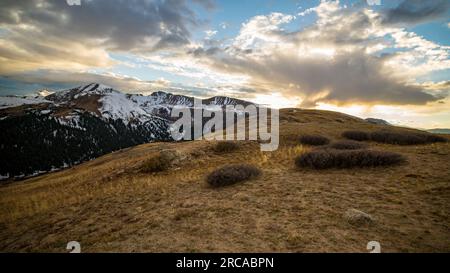 Rocky Mountains Abendlicht | Independence Pass, Colorado, USA Stockfoto