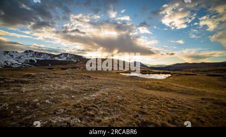 Rocky Mountains Abendlicht | Independence Pass, Colorado, USA Stockfoto