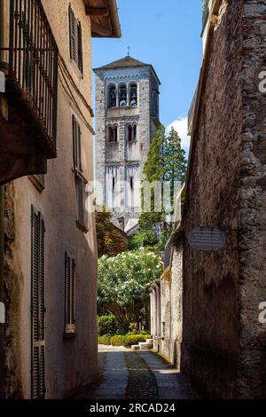 Isola di San Giulio, Orta San Giulio, Lago d'Orta, Piemonte, Italien Stockfoto