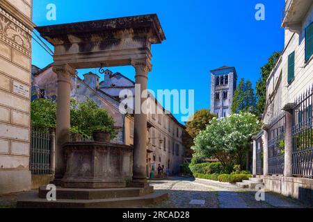 Isola di San Giulio, Orta San Giulio, Lago d'Orta, Piemonte, Italien Stockfoto