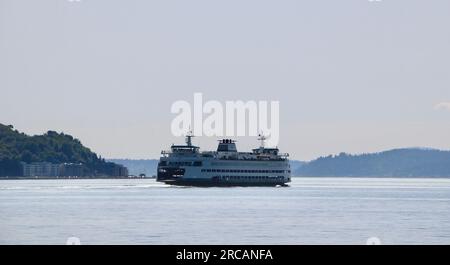 M/V Tacoma Jumbo Mark II Fähre der Washington State Ferries über Puget Sound Seattle Washington State USA Stockfoto