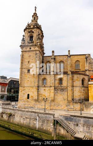 Die Kirche San Antón ist eine katholische Kirche in Bilbao, Baskenland, Spanien. Es ist Anthony dem Großen gewidmet, bekannt als San Antón im Spa Stockfoto