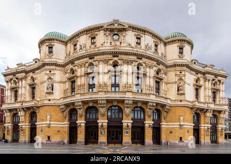 Das Teatro Arriaga (benannt nach dem spanischen Komponisten) ist ein Opernhaus in Bilbao, dem Baskenland, Spanien. Entworfen vom Architekten Joaquín Rucoba in Neo-ba Stockfoto