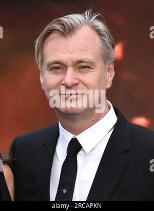 London, Großbritannien. 13. Juli 2023. Christopher Nolan, Ankunft im Oppenheimer UK Premiere, Odeon Luxe, Leicester Square, London. Kredit: Doug Peters/EMPICS/Alamy Live News Stockfoto
