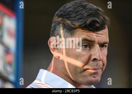 St. Helens, England - 13. Juli 2023 - St. Helens Cheftrainer Paul Wellens. Betfred Super League, St. Helens gegen Catalan Dragons im Totally Wicked Stadium, St. Helens, Großbritannien Stockfoto