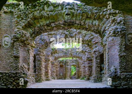 Rock Theatre, Ruin Theatre, Rock Garden Sanspareil, Wonsees, Fränkische Schweiz, Bayern, Deutschland Stockfoto