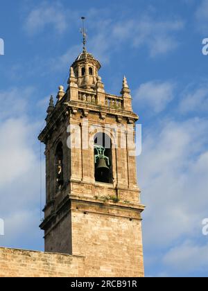 Turm der Kathedrale von San Nicolas, Valencia Stockfoto