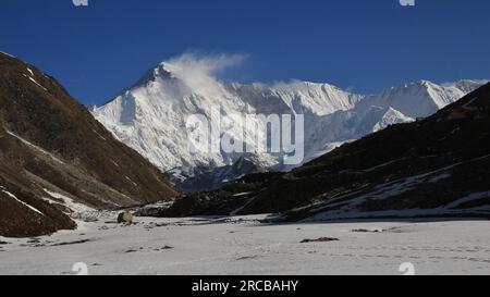 6. höchste Berg in der Welt Cho Oyu, Nepal Stockfoto