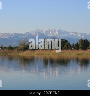 Idyllische Landschaft in der Nähe von Wetzikon, Schweiz Stockfoto