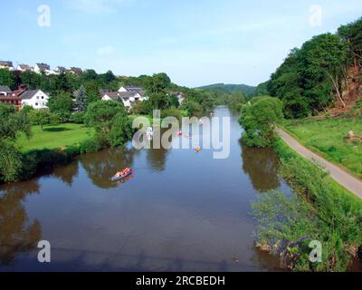 Lahn bei Limburg, Hessen Stockfoto