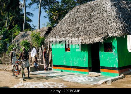 Eine Hütte in Konerirajapuram in der Nähe von Kumbakonam, Tamil Nadu, Südindien, Indien, Asien Stockfoto