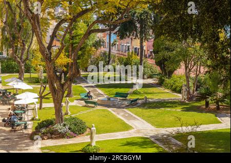 Lissabon, Portugal, NMAA Museu Nacional de Arte Antiga, der Garten Stockfoto