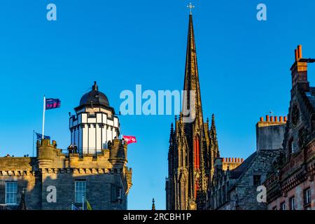 Wunderschöne Aufnahmen von Edinburgh City, aufgenommen in Schottland Stockfoto