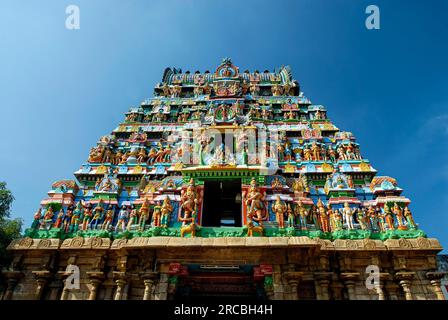 Rahu Raaghu Tirunageswaram Naganathar Tempel für den Mondaufstieg rahu in Thirunageshwaram nahe Kumbakonam, Tamil Nadu, Südindien, Indien Stockfoto