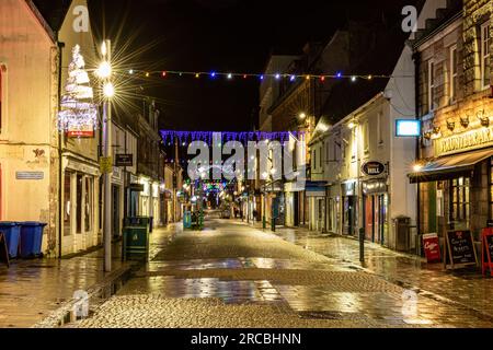 Wunderschönes Foto in Fort Williams während der Nacht Stockfoto