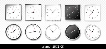 Set aus verschiedenen Uhren Konzept Stock Vektor