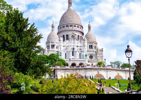 Wunderschönes Foto, das die Sacre Coeur in Paris zeigt Stockfoto