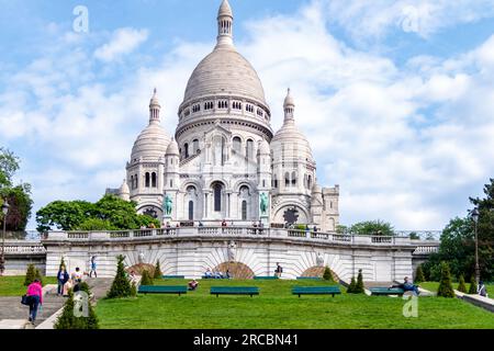 Wunderschönes Foto, das die Sacre Coeur in Paris zeigt Stockfoto