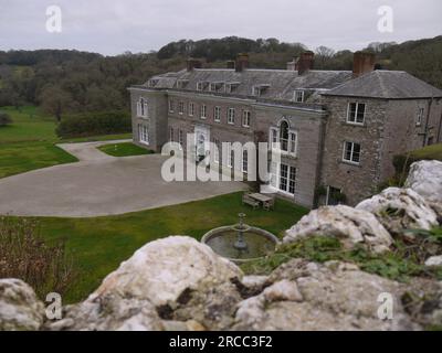 Boconnoc House, Boconnoc, Cornwall, Großbritannien - 5. Januar 2020 Stockfoto