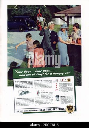Vintage Time Magazine, 24. August 1936 Ausgabe Werbung, USA Stockfoto