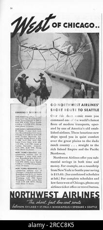 Vintage Time Magazine, 24. August 1936 Ausgabe Werbung, USA Stockfoto