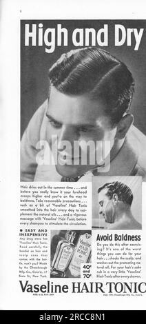 Vintage Time Magazine, 24. August 1936 Ausgabe Werbung, USA Stockfoto
