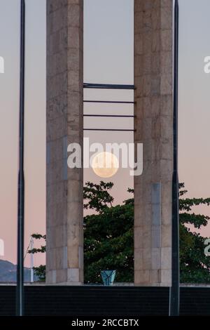 Denkmäler für Pracinhas in Rio de Janeiro, Brasilien - 03. Juni 2023: Denkmal zu Ehren der im Zweiten Weltkrieg in Rio de Janeiro getöteten Soldaten. Stockfoto