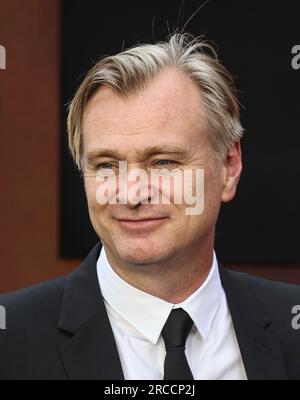 London, Großbritannien. 13. Juli 2023. Christopher Nolan nahm an der britischen Premiere von „Oppenheimer“ am Odeon Luxe Leicester Square in London Teil. Kredit: SOPA Images Limited/Alamy Live News Stockfoto