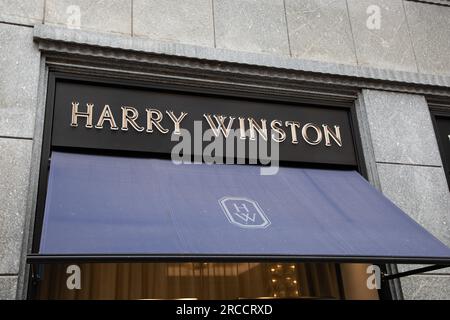 Bordeaux , Frankreich - 07 10 2023 : harris-winston-Logo und Textzeichen auf der Vorderseite des Luxusgeschäfts des Bekleidungs- und Accessoires-Einzelhändlers Stockfoto