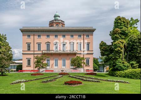 Ciani Park in Lugano, Schweiz, an einem sonnigen Sommertag Stockfoto