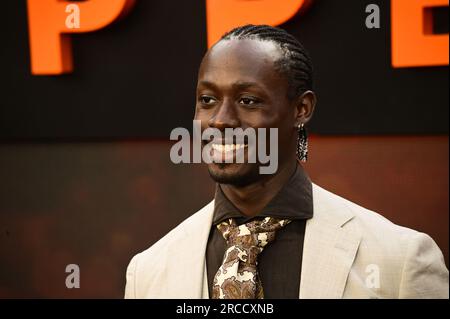 London, Großbritannien. 13. Juli 2023. David Larbi besucht die Premiere von Oppenheimer - UK bei ODEON Luxe, Leicester Square, London, Großbritannien. Kredit: Siehe Li/Picture Capital/Alamy Live News Stockfoto