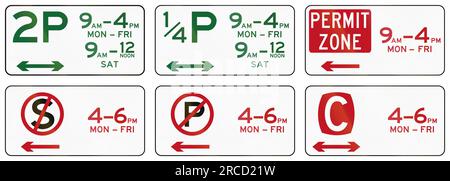 Zweistündiger Parkplatz In Australien. Stockfoto