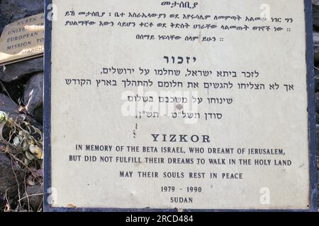 Afrika, Äthiopien, Gondar, Wolleka Dorf, die Beta Israel (die jüdische Gemeinde) Friedhof Stockfoto