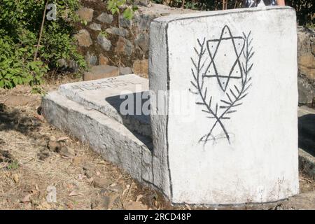 Afrika, Äthiopien, Gondar, Wolleka Dorf, die Beta Israel (die jüdische Gemeinde) Friedhof Stockfoto