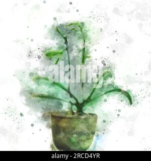 Digital verbessertes Bild einer Obstplantage Stockfoto