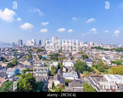 New Orleans, Louisiana Skyline im Juli Stockfoto