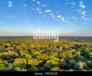 Downtown Mobile, Alabama Skyline von West Mobile Stockfoto