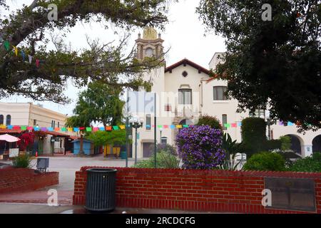 Los Angeles, Kalifornien: La Plaza United Methodist Church im historischen El Pueblo de Los Angeles - Olvera Street Stockfoto